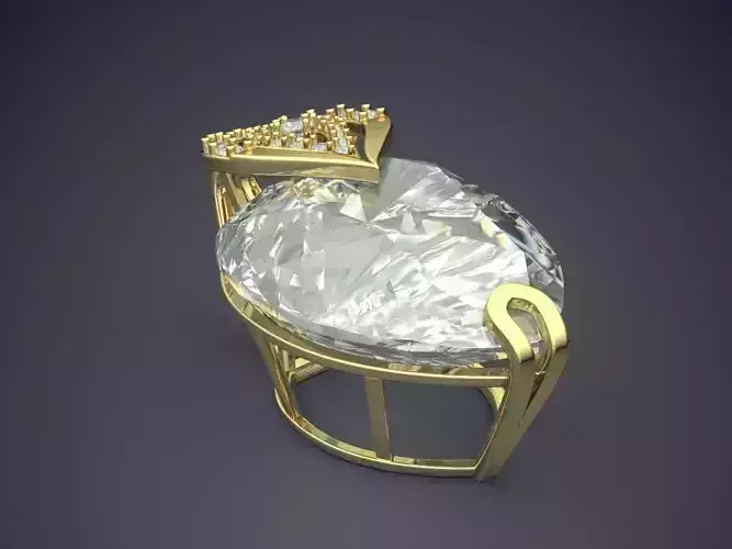 Luxurious Pendant With Diamonds CAD-5962