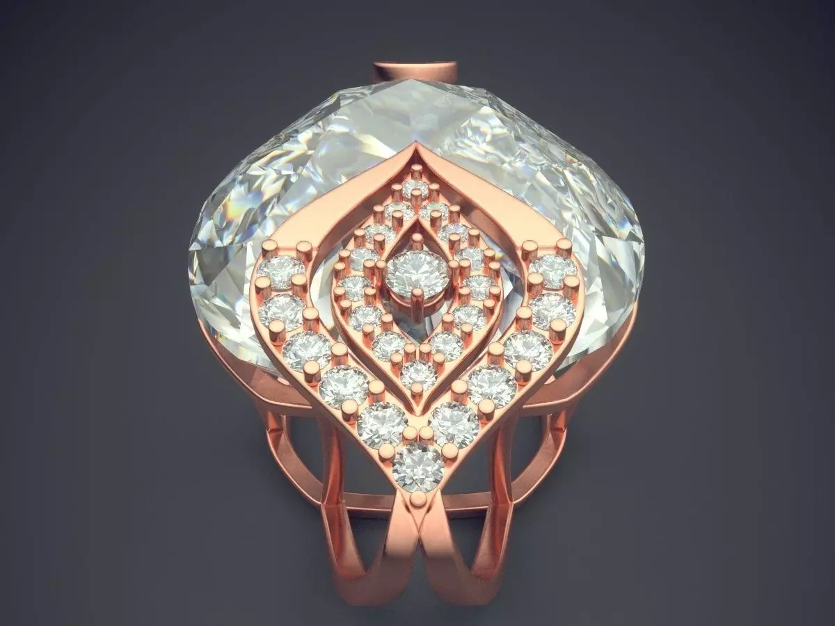 Luxurious Pendant With Diamonds CAD-5962 3D print model_2