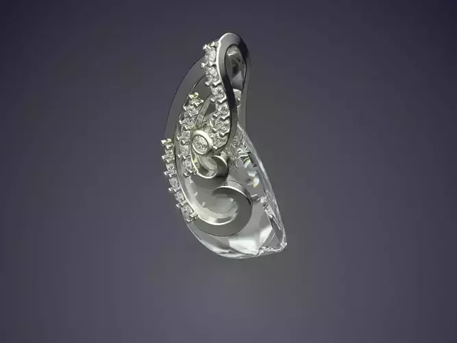 Luxurious Pendant With Diamonds CAD-5955