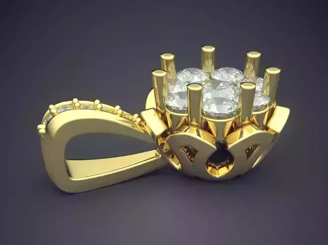 Pendant With Diamonds CAD-5949
