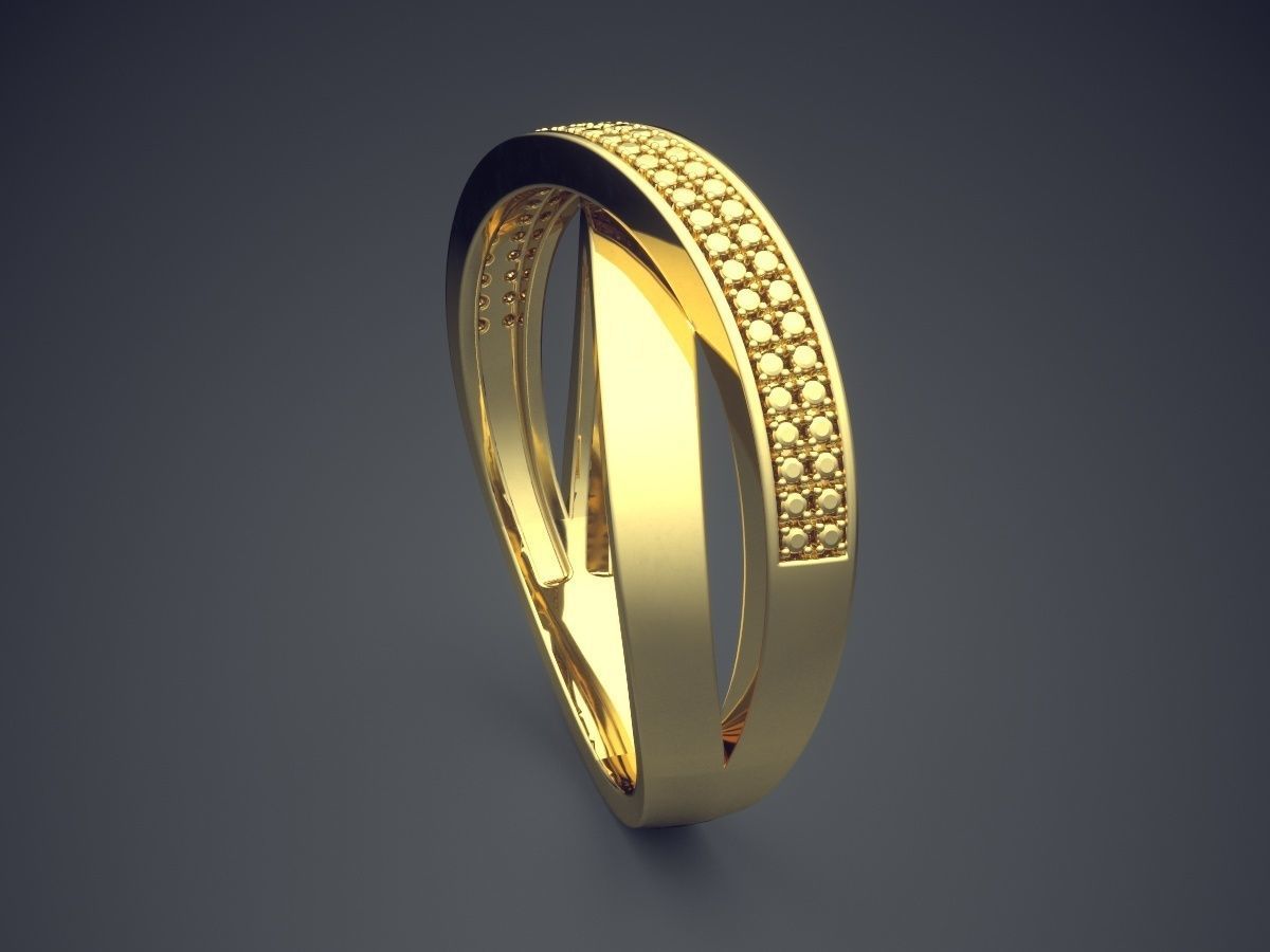 Curved Ring CAD-5950 3D print model_3
