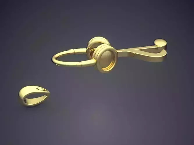 Jewelry Piece Shaped Like Headphones And Note CAD 5942