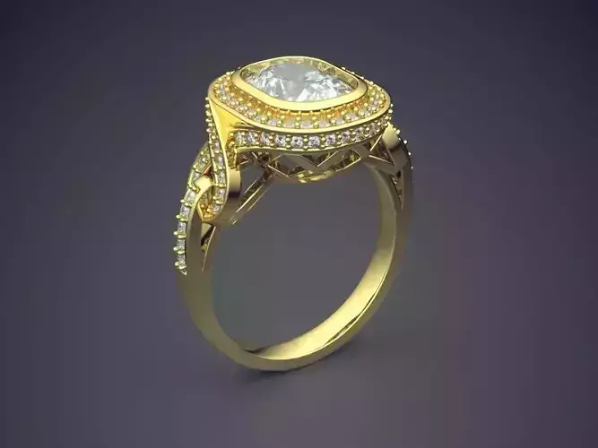 Engagement Ring With Diamonds CAD-5946