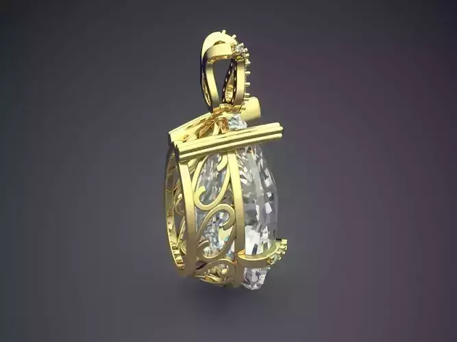 Pendant With Diamonds CAD-5947