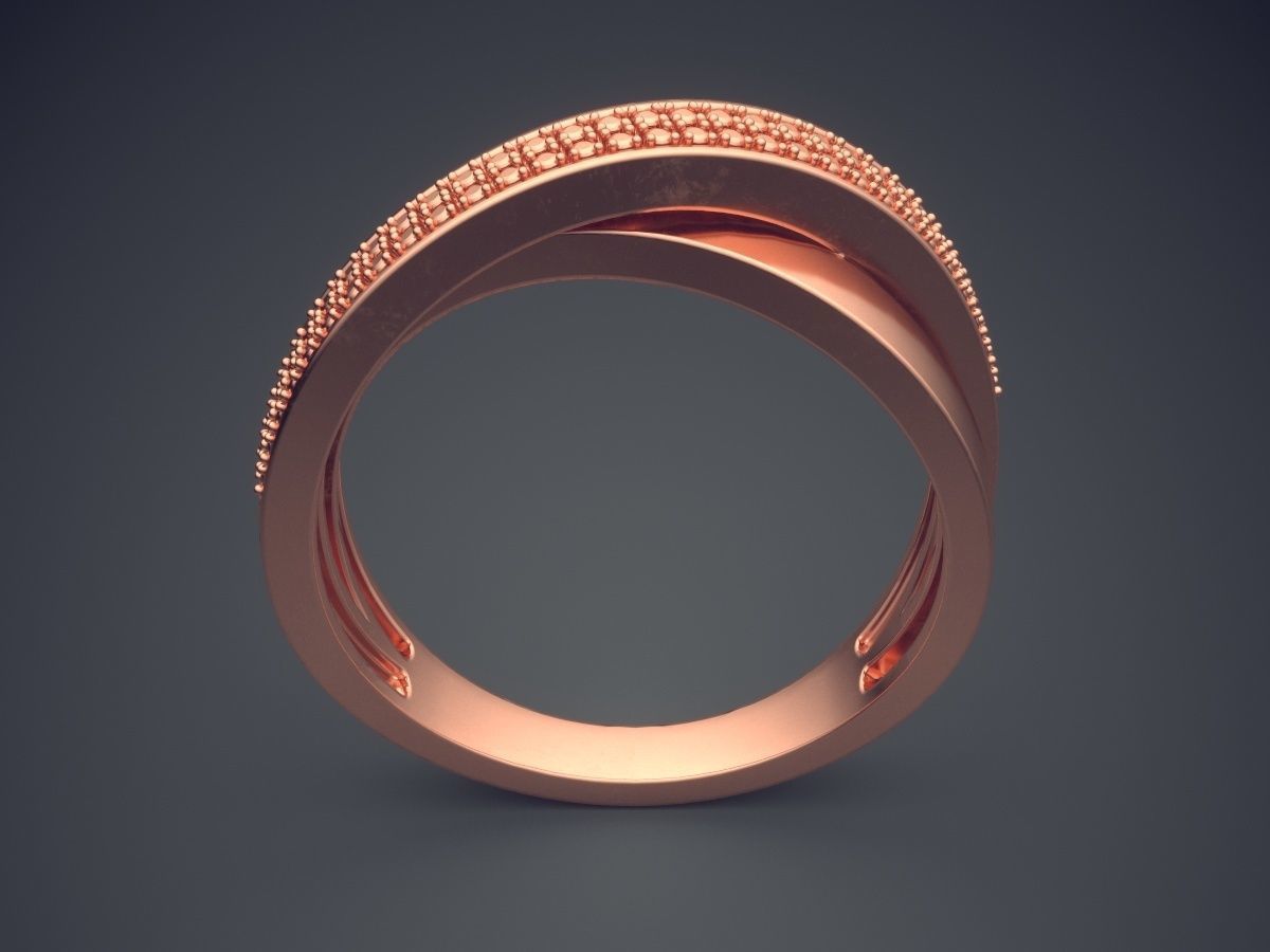 Curved Ring CAD-5941 3D print model_2