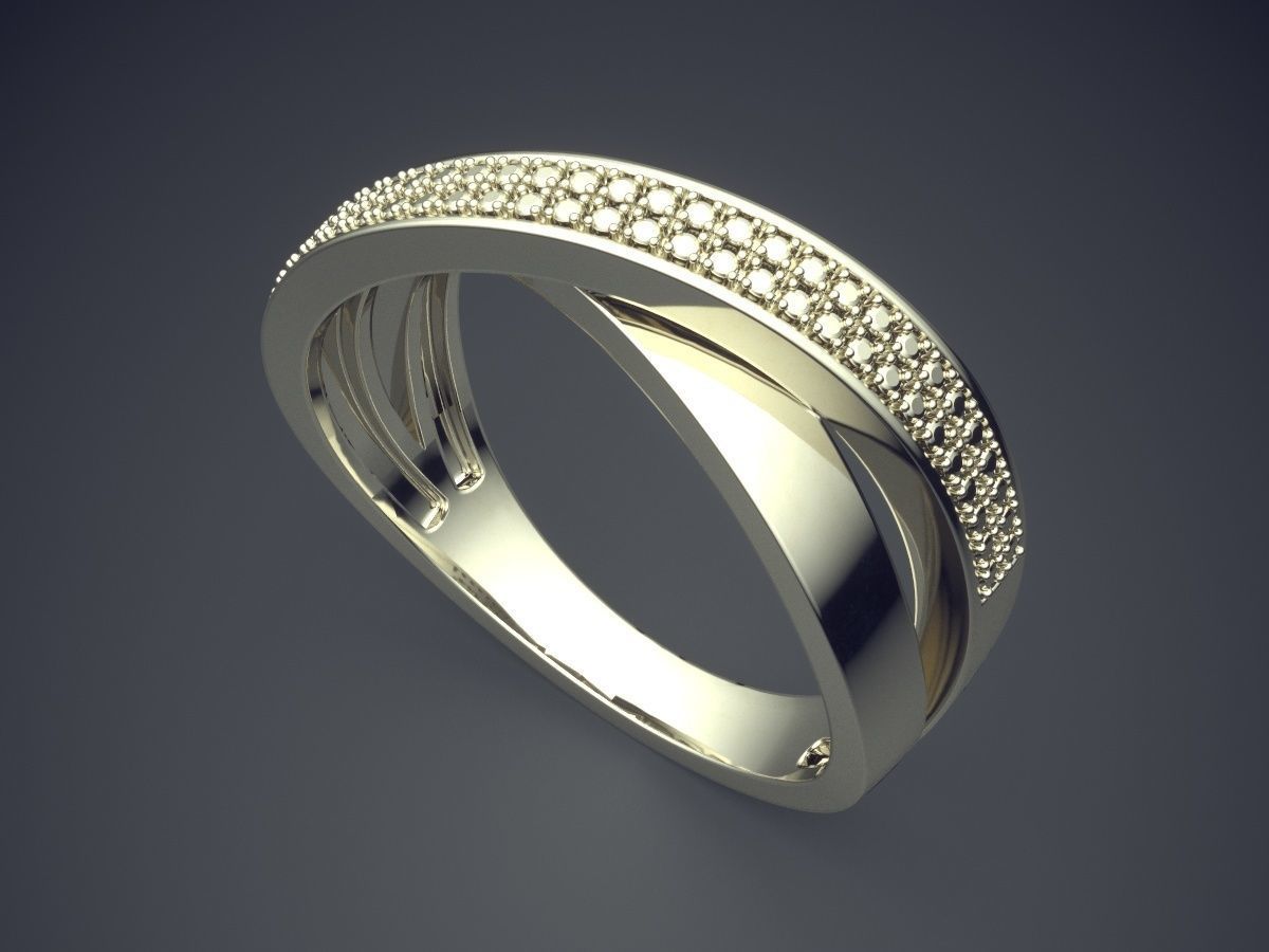 Curved Ring CAD-5941 3D print model_1