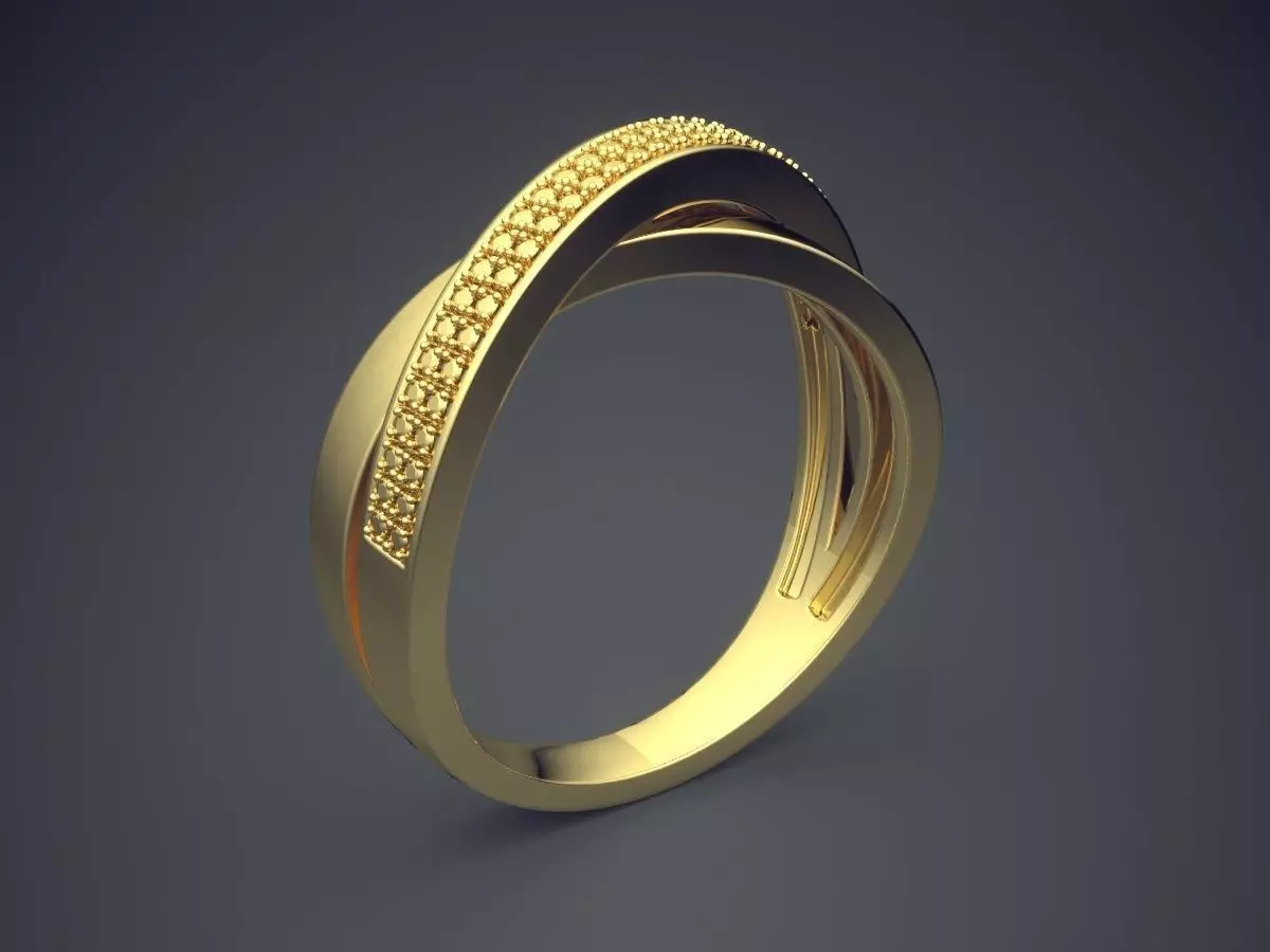 Curved Ring CAD-5941 3D print model_0