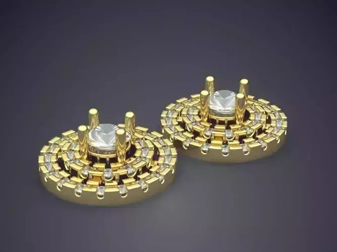 Earrings With Diamond CAD-5938