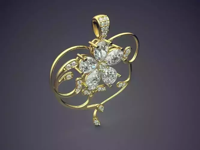 Pendant With Diamonds CAD-5936