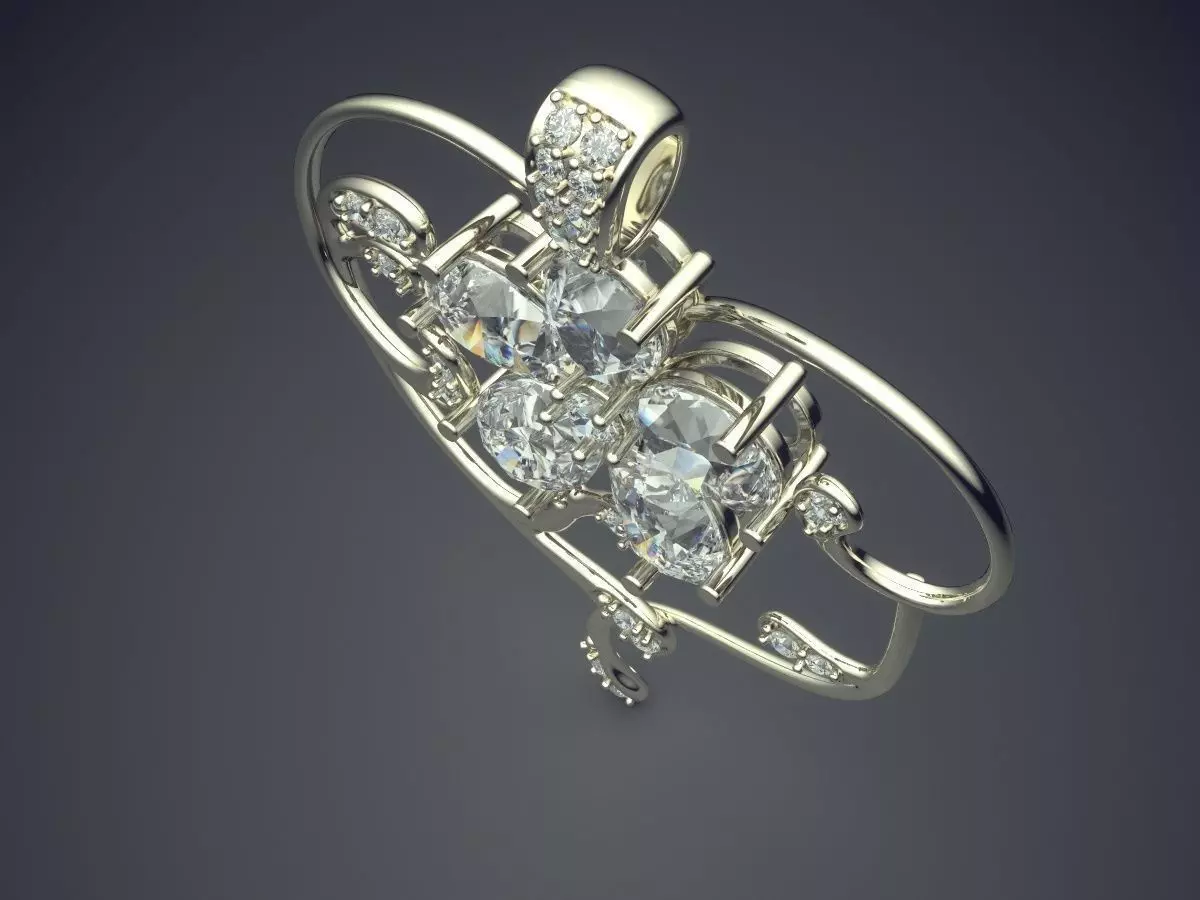 Pendant With Diamonds CAD-5936 3D print model_1