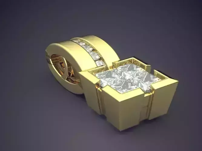 Pendant With Diamonds CAD-5932 3D print model