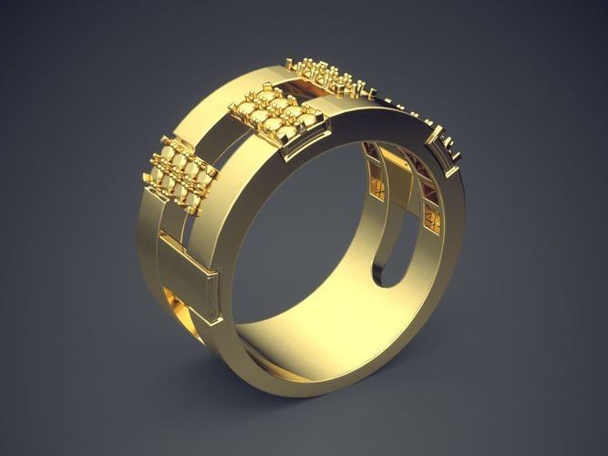 Cutout Thick Ring CAD-5929 3D print model
