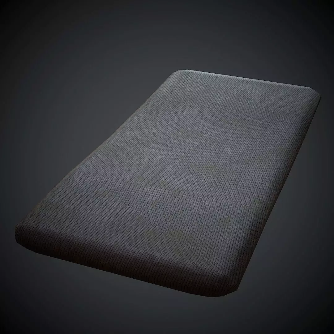 Old Mattress PBR Low Poly Low-poly 3D model_0