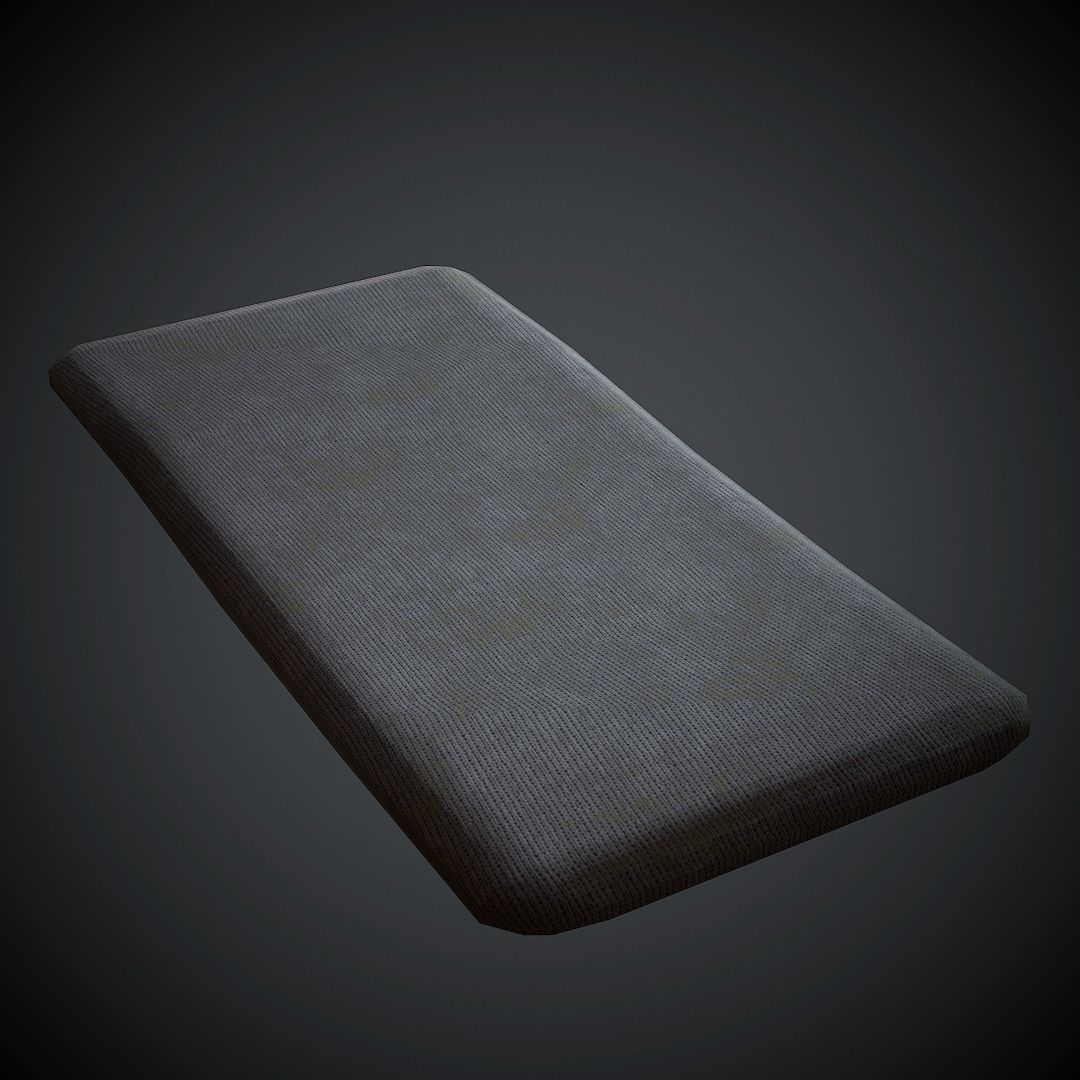 Old Mattress PBR Low Poly Low-poly 3D model_3