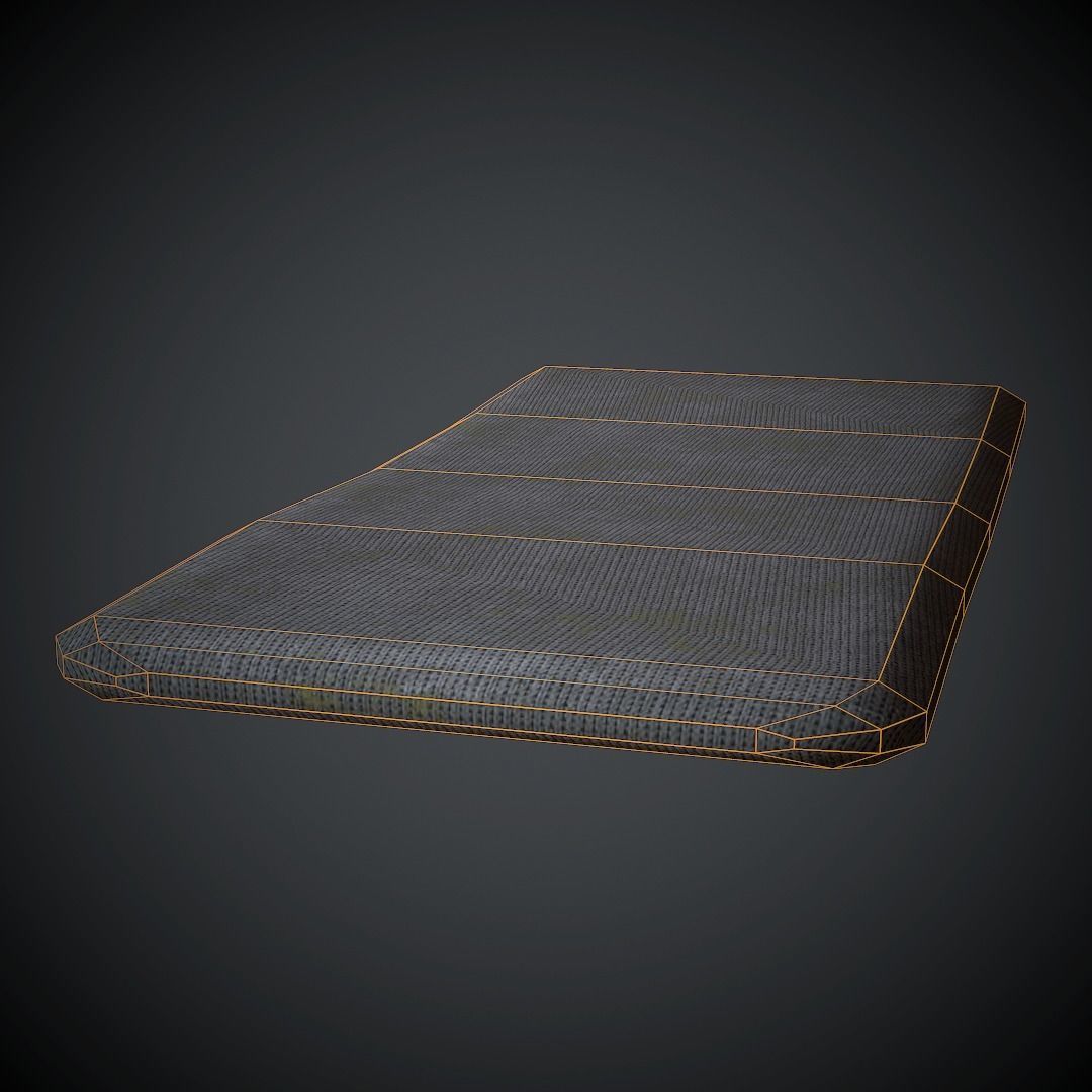 Old Mattress PBR Low Poly Low-poly 3D model_6