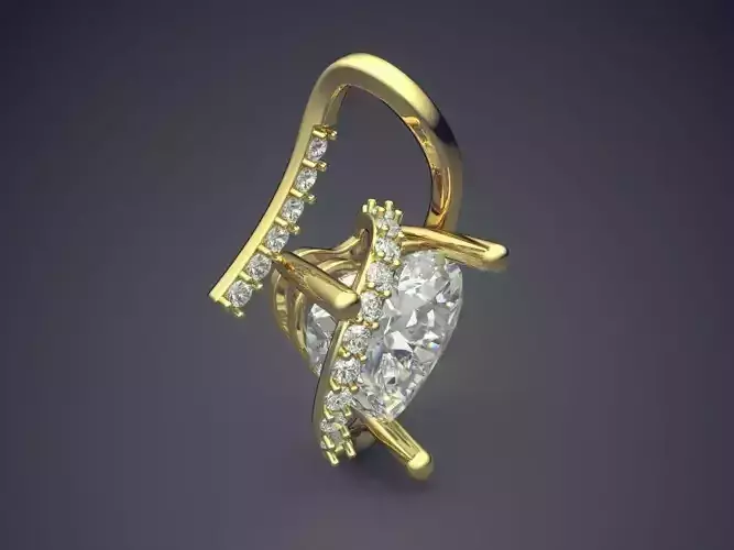 Pendant With Diamonds CAD-5922 3D print model