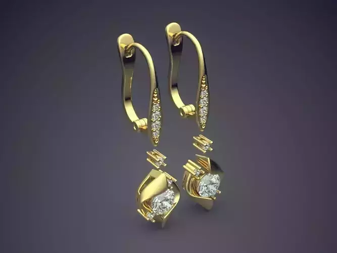 Earrings With Diamonds CAD-5908