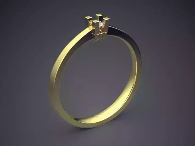 Engagement Ring With Diamond CAD-5905