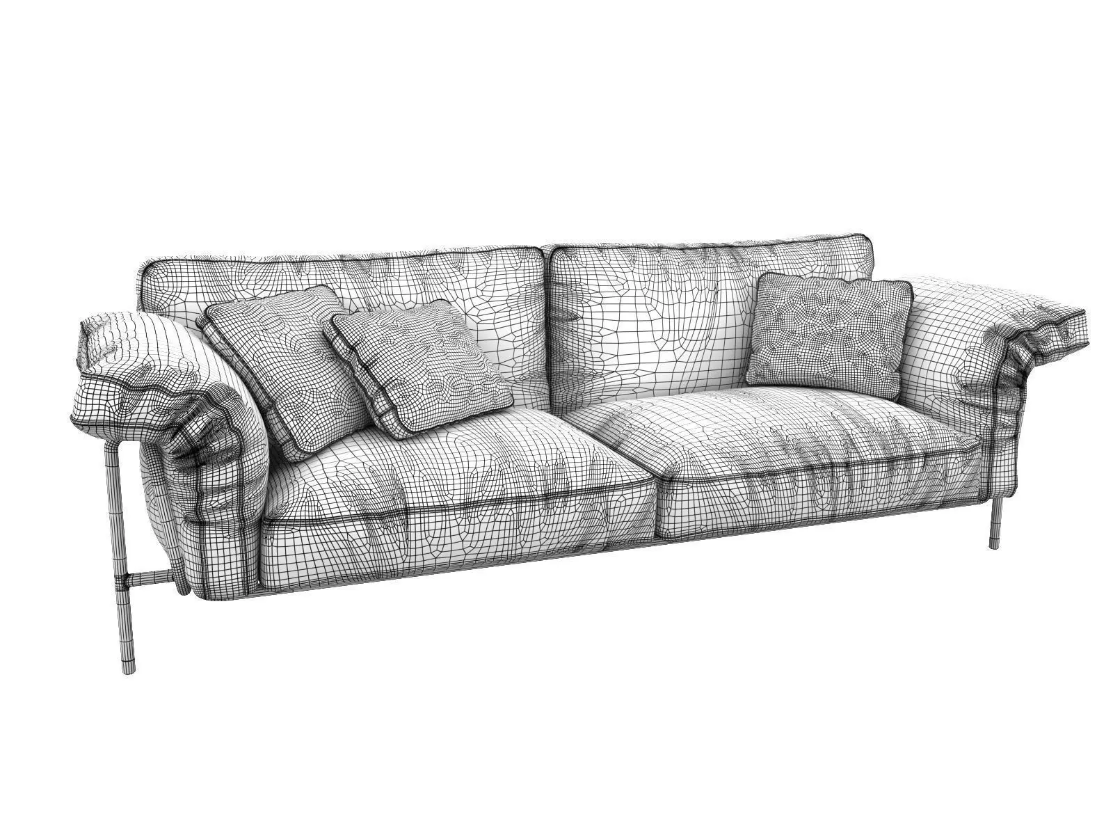 DS 610 2 Seater Sofa 3D model_5
