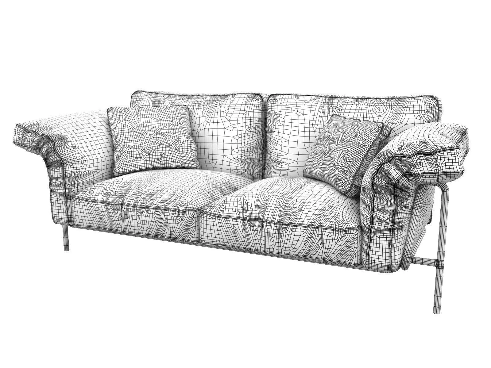 DS 610 2 Seater Sofa 3D model_4