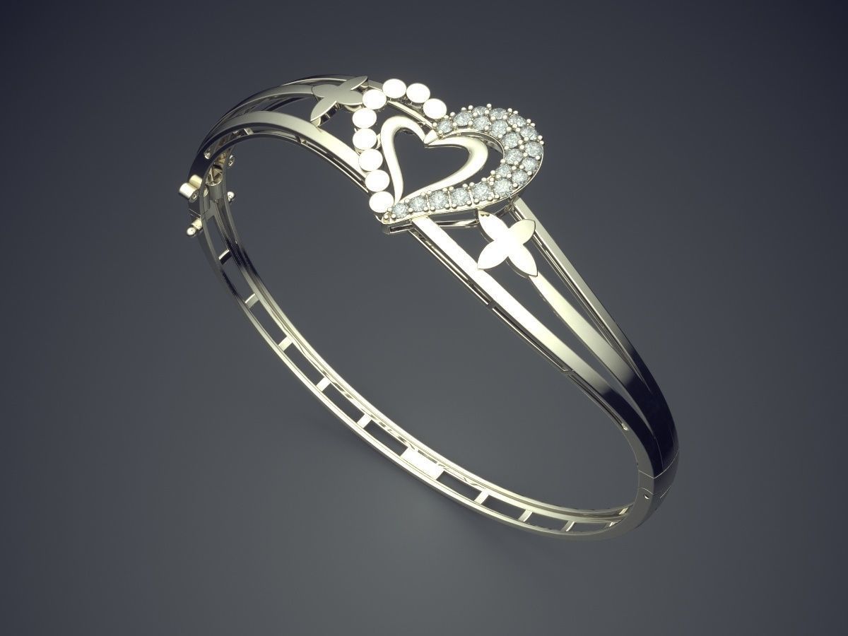 Bracelet With Diamonds CAD-5890 3D print model_1