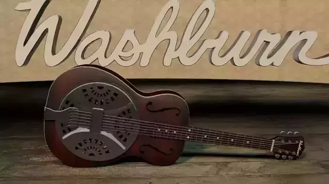 Washburn R15R Resonator 3D model