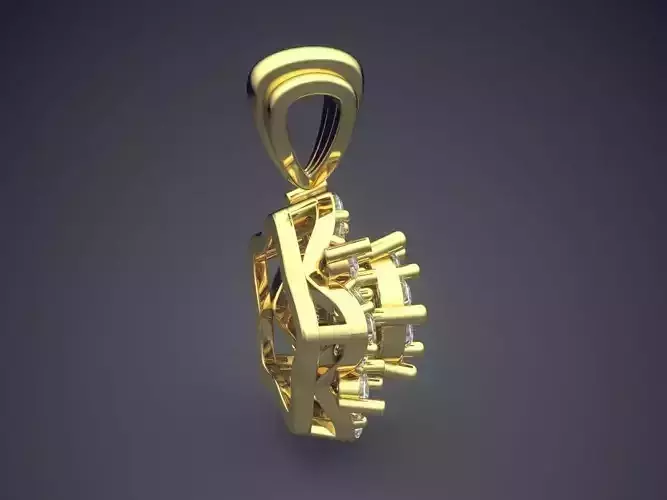 Pendant With Diamonds CAD-5878