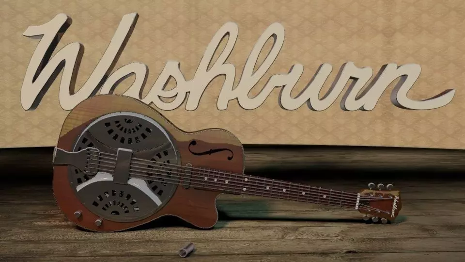 Washburn R15RCE Resonator Guitar 3D model
