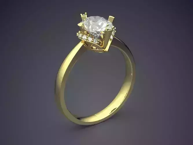 Engagement Ring With Diamond CAD-5876