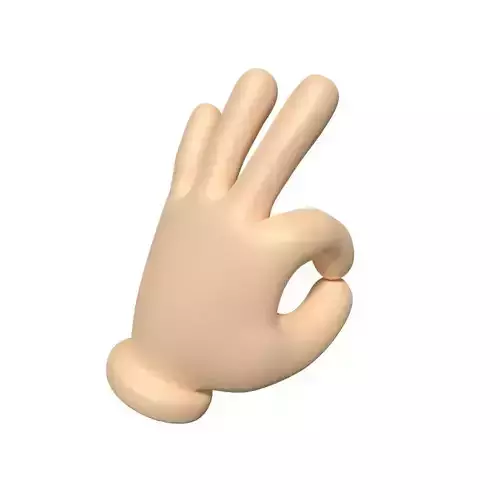 Cartoon Hand - OK Sign
