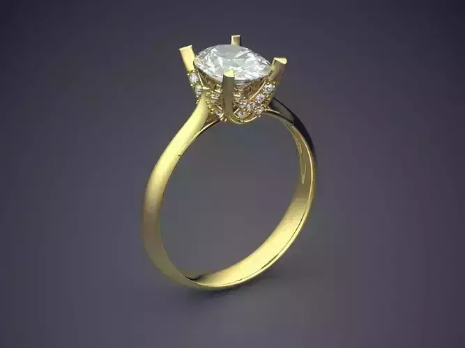 Engagement Ring With Diamond CAD-5874
