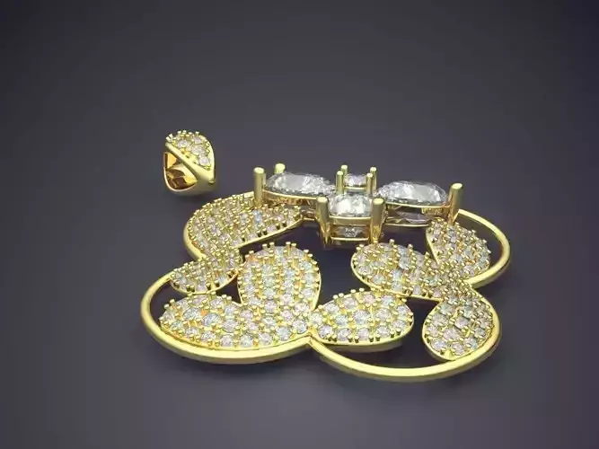 Pendant With Diamonds CAD-5882 3D print model