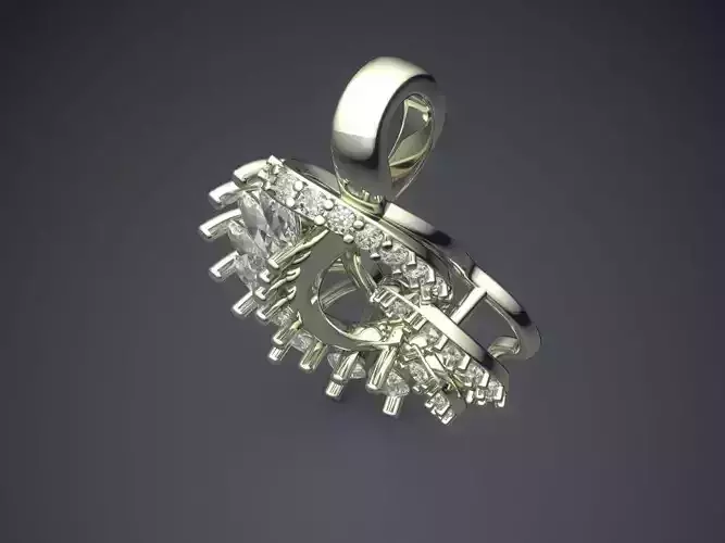 Pendant With Diamonds CAD-5866