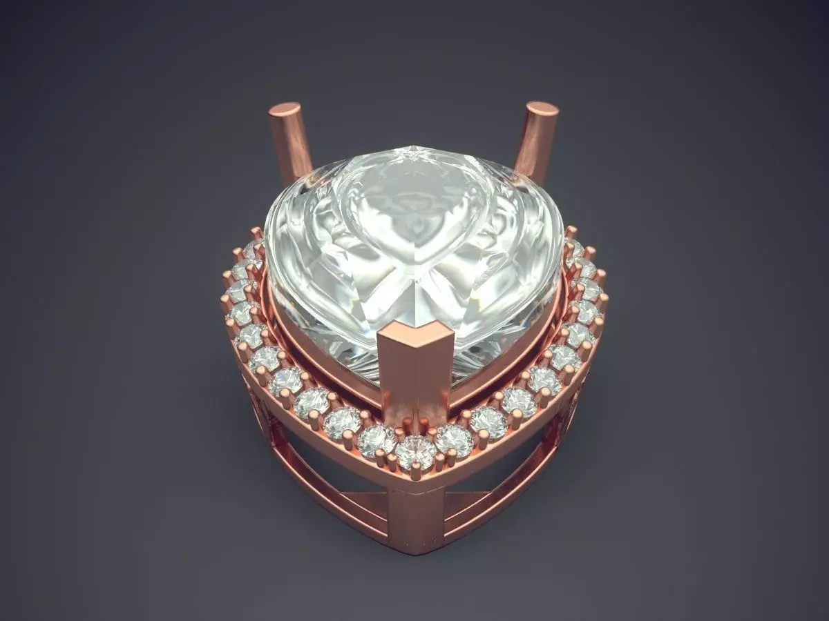 Pendant With Diamonds CAD-5862 3D print model_2