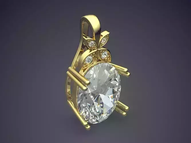 Pendant With Diamond CAD-5847