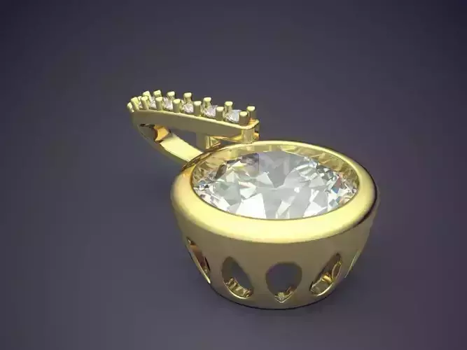 Pendant With Diamonds CAD-5842 3D print model