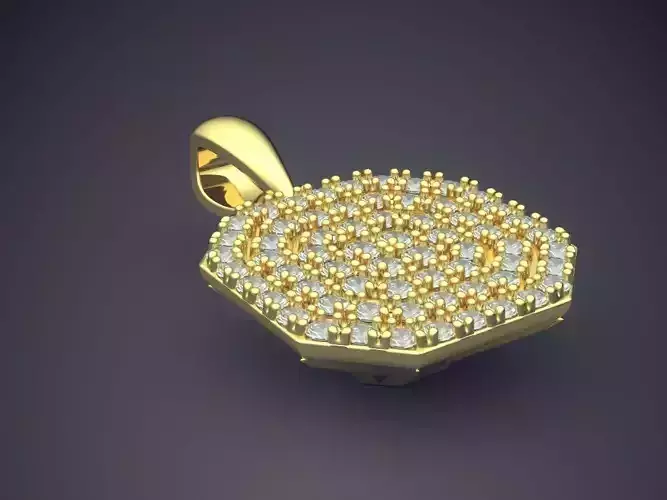 Pendant With Diamonds CAD-5829 3D print model