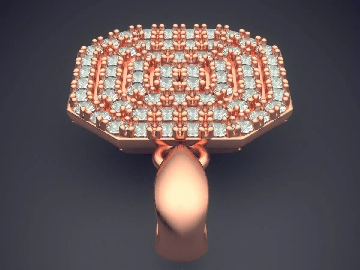 Pendant With Diamonds CAD-5829 3D print model_2