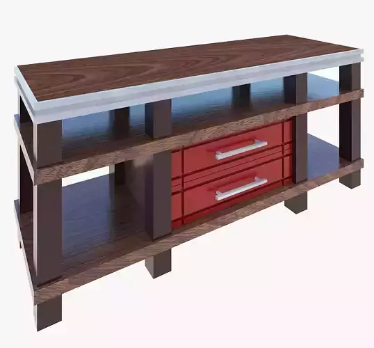 Furniture hest of drawers  Red and Browwn
