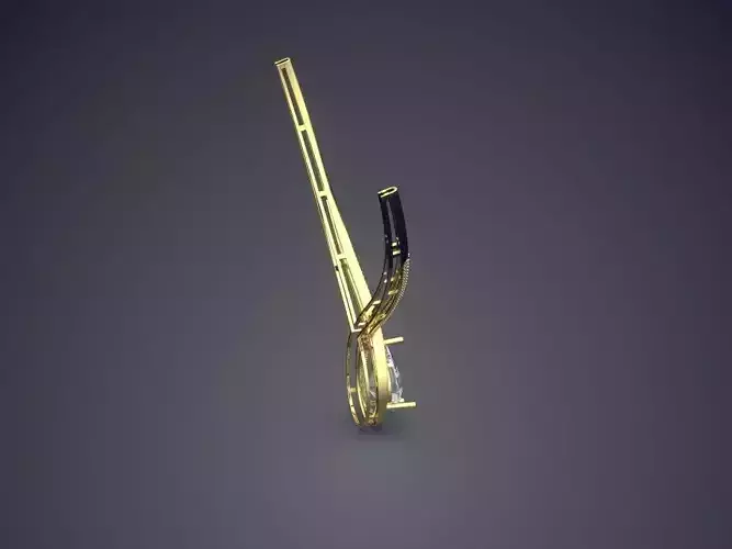 Pendant With Diamonds And Chain CAD-5867