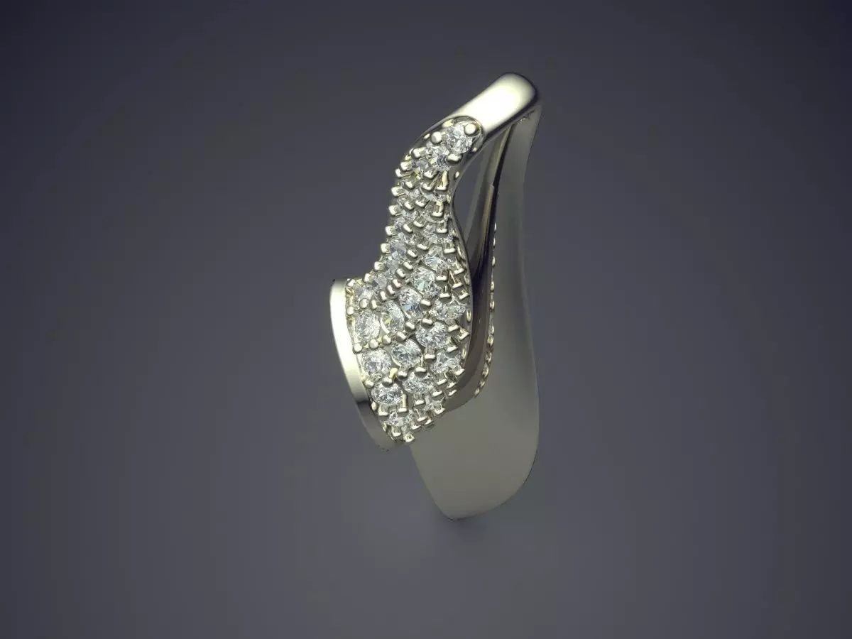 Pendant With Diamonds CAD-5819 3D print model_1