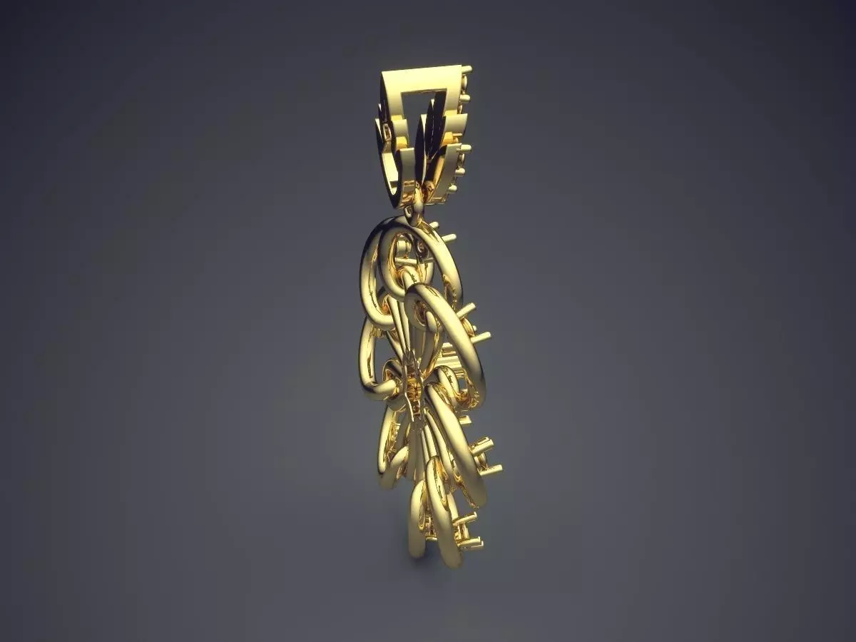 Pendant CAD-5813 3D print model_3