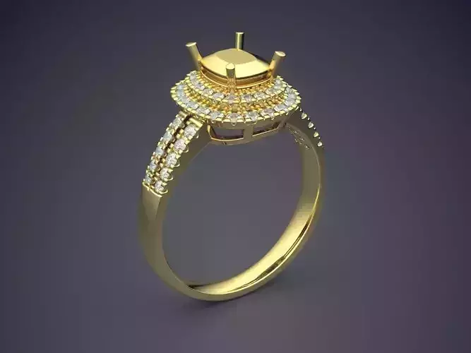 Engagement Ring With Diamonds CAD-5812