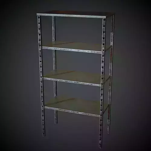 Metal Rack PBR Low Poly Low-poly 3D model