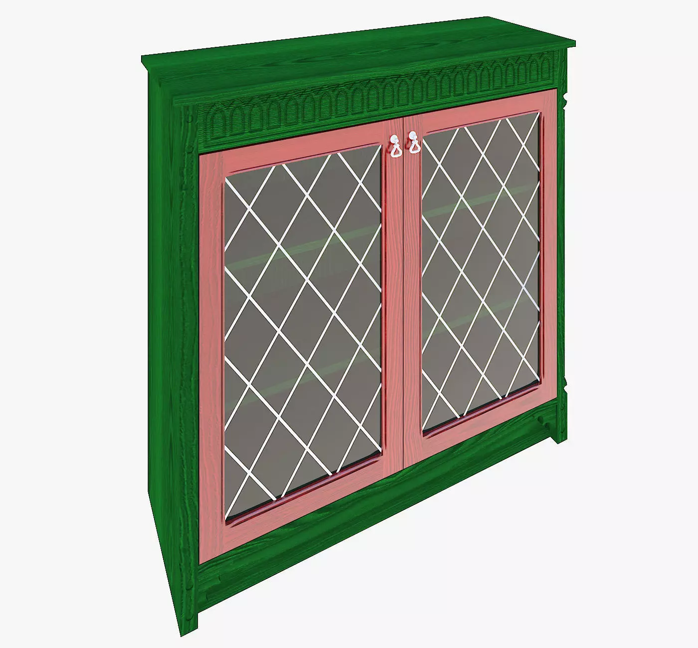 Furniture chest of drawers by gothic style 3D model_0