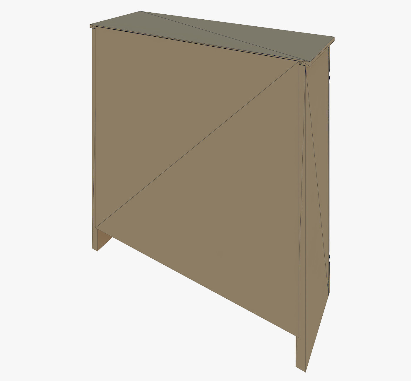 Furniture chest of drawers by gothic style 3D model_6