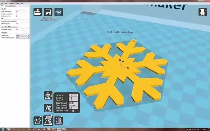 Snowflake maker 3D print model