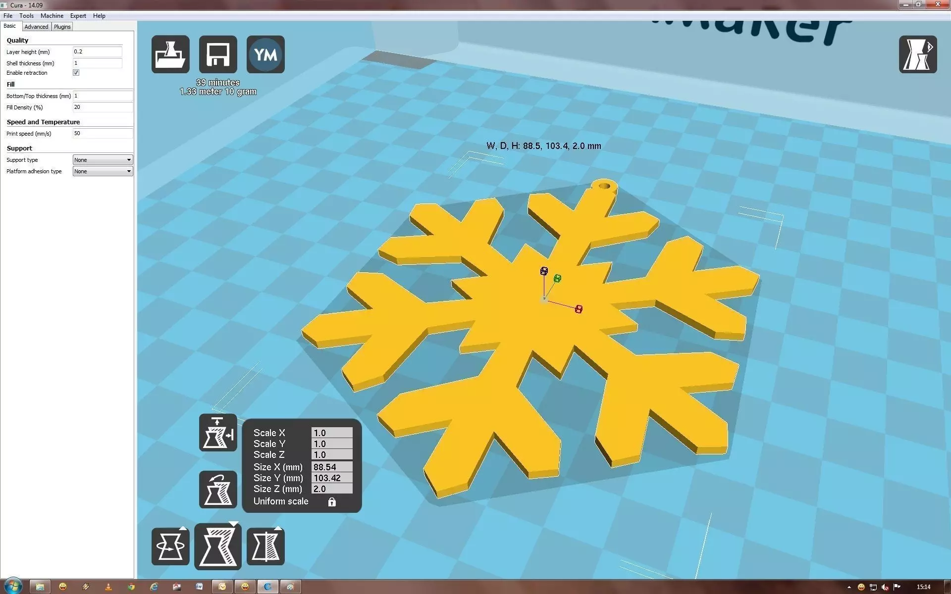 Snowflake maker 3D print model_0