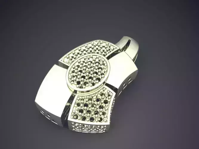 Square Jewerly Piece Made From Different Parts CAD 5795