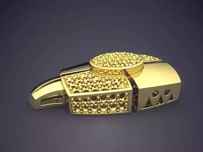 Square Jewerly Piece Made From Different Parts CAD 5795